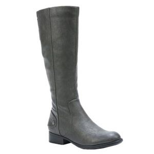 LifeStride Xandy Sweater Wide Calf Grey Riding Boots, 6.5M-WC